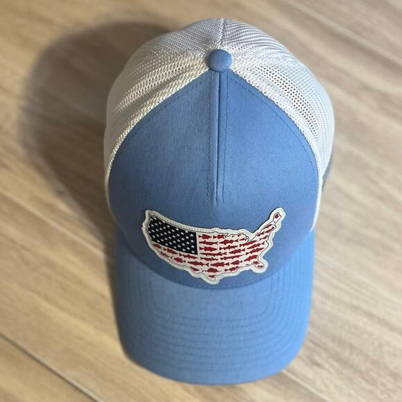Columbia Blue and White Mesh Cap - Picture 1 of 7
